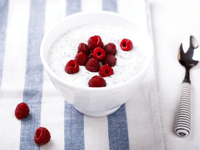 Greek Yoghurt With Berries and Chia Seeds